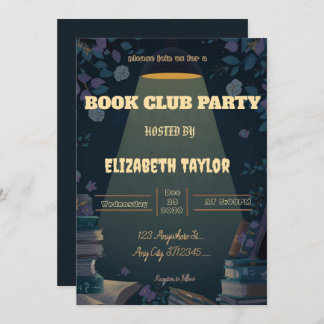 Book Club Party Invitation – Cozy Reading Night Inbjudningar