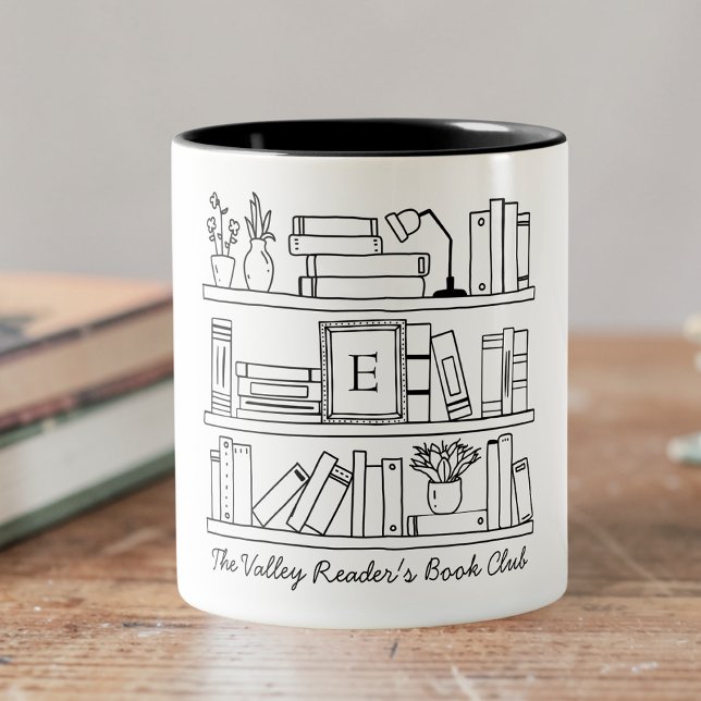 Book Club Personalized Gift Två-Tonad Mugg (Skapare uppladdad)
