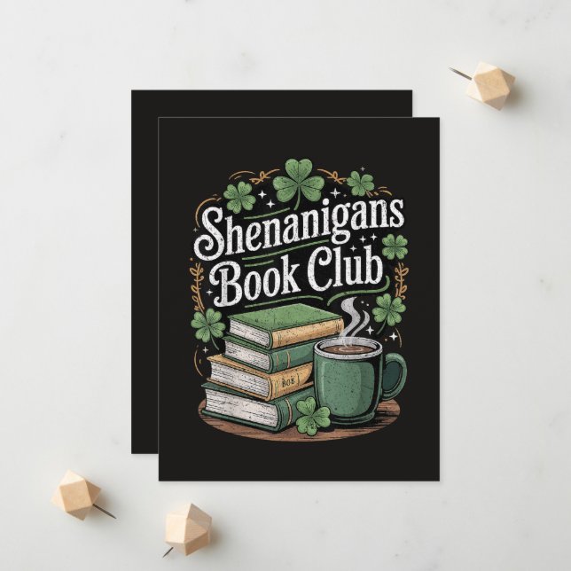 Book Club St Patricks Day Meddelande (Fram/Back In Situ)