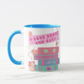 Book Coquette - I Love Books & Cats - Bookish Mugg