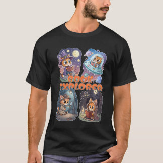 Book Explorer – Cute Cat Reading Adventure T Shirt