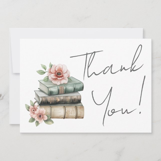 Book Floral Thank You Tack Kort (Framsida)