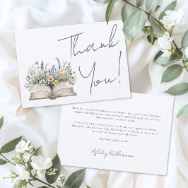 Book Floral Thank You Tack Kort