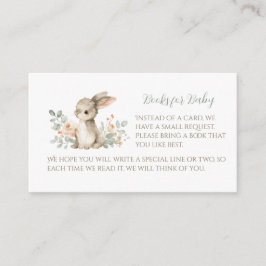 Book for Baby Card Bunny Themed Baby Shower Tilläggskort