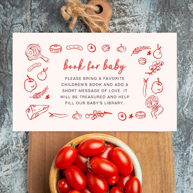 Book for Baby | Mamma Mia Italian Baby Shower Tilläggskort (Skapare uppladdad)