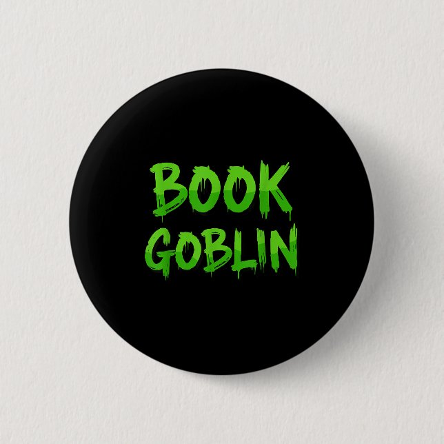 Book Goblin Funny Reading Or Writing School Studen Knapp (Framsida)