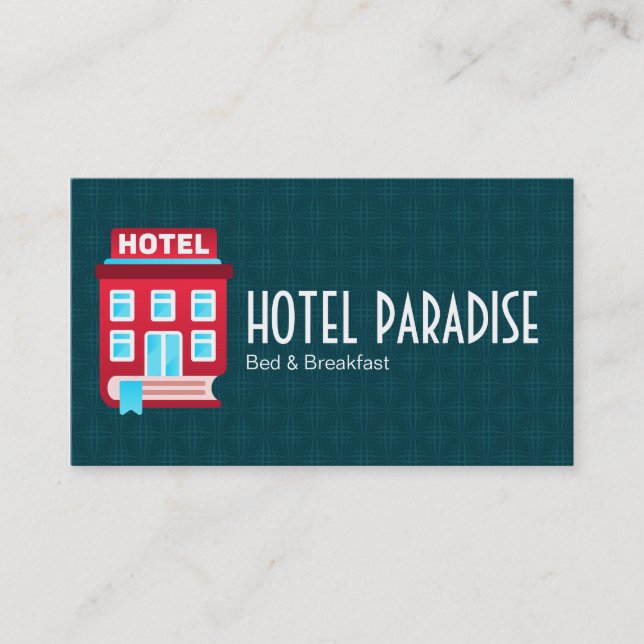 Book Hotel Logo | Bed Breakfast Visitkort (Framsida)