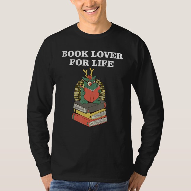 Book Lover for Life_5 T Shirt (Framsida)