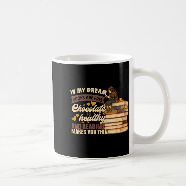 Book Lover Gift Reading Gift Sweet Chocolate Lover Kaffemugg (Höger)
