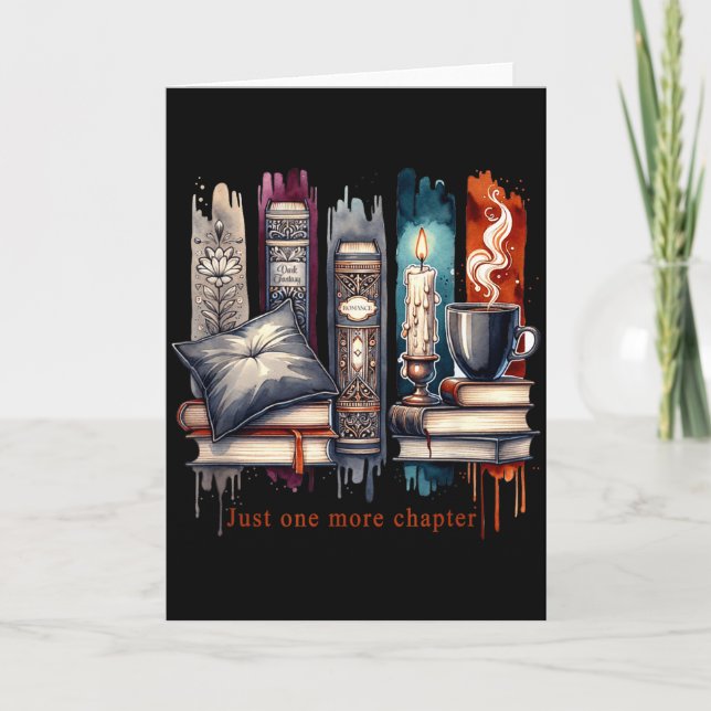 Book Lover, Just One More Chapter Funny Gift Men,  Kort (Framsida)