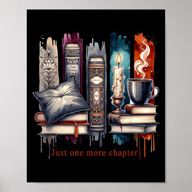 Book Lover, Just One More Chapter Funny Gift Men,  Poster (Framsidan)