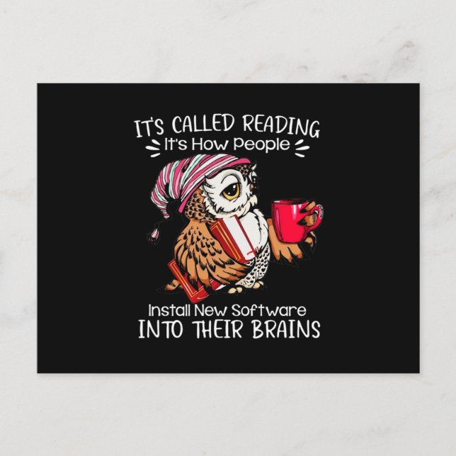 Book Lover Meddelande Vykort (Framsida)