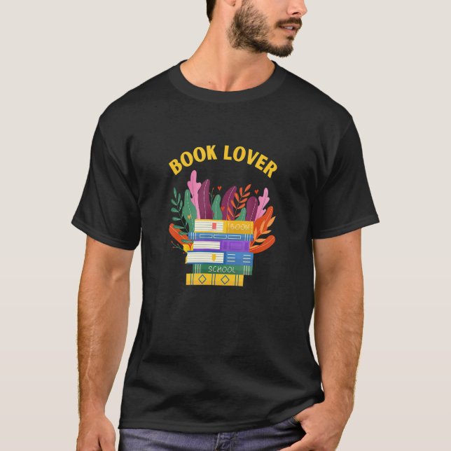 Book Lover Plants love Big Books Read T Shirt (Framsida)