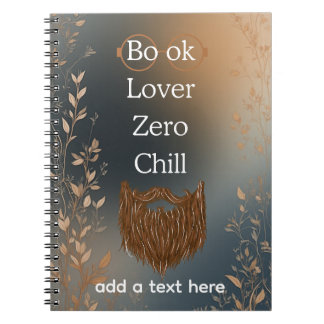 Book Lover Zero Chill Notebook Anteckningsbok
