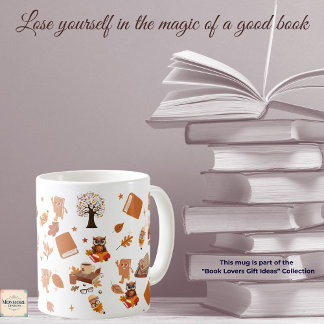 Book Lover's 11oz Kaffemugg