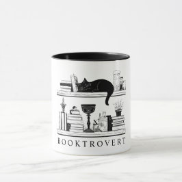 Book Lover's Booktrovert Funny Saying Mugg