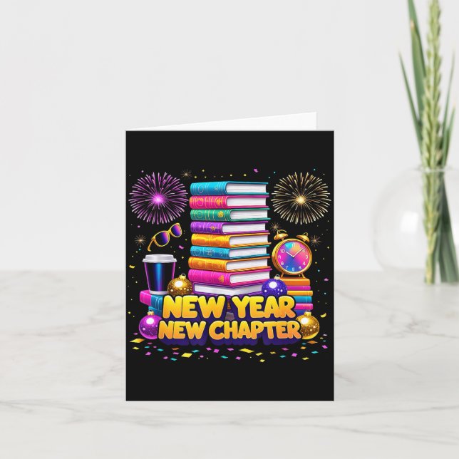 Book Lovers Happy New Year Chapter 2026 Bookworm F Kort (Framsida)