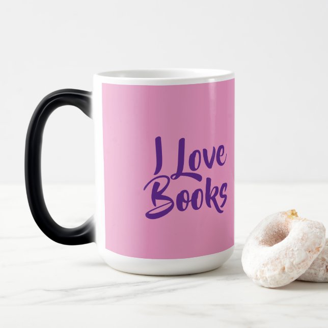 Book Lovers Pink Morphing Mug Magisk Mugg (Med munk)