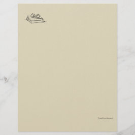 Book Pile- Minimalist Book Lover Brevhuvud