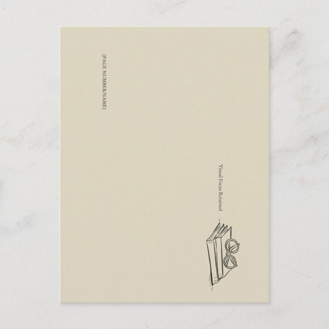 Book Pile- Minimalist Book Lover  Vykort (Framsida)