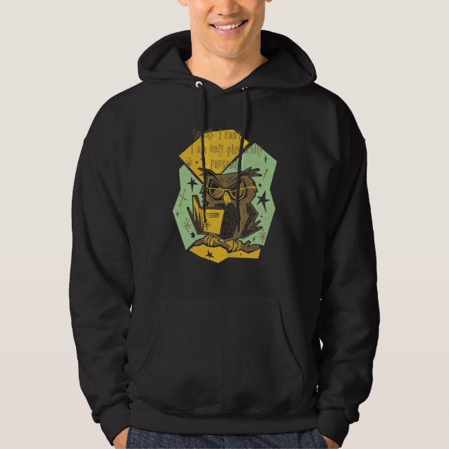Book Quotes Owl Bird Wisdom Smart Hoodie (Framsida)