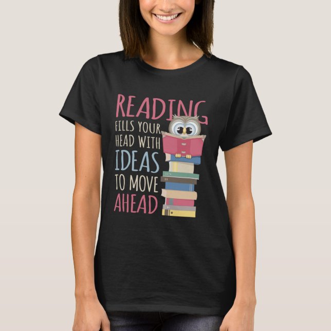 Book Reader Reading Library & Librarian Bookworm O T Shirt (Framsida)