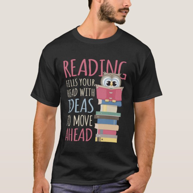 Book Reader Reading Library & Librarian Bookworm O T Shirt (Framsida)