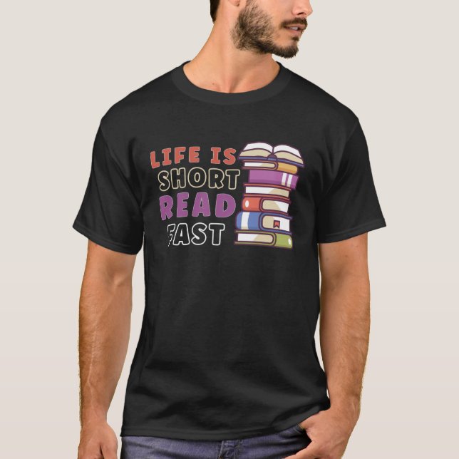 Book Reader Reading Literature Bookworm T Shirt (Framsida)