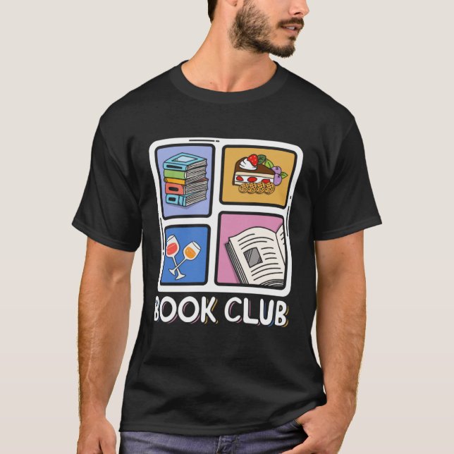 Book Reading Club Bookworm Book Discussion Club    T Shirt (Framsida)