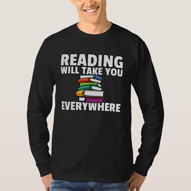 Book Reading Librarian Bookworm Teacher T Shirt (Framsida)