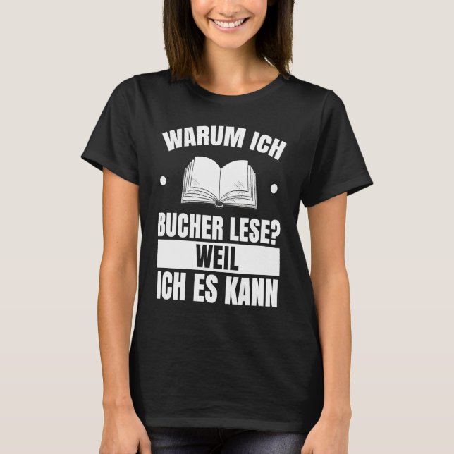 Book Reading  Library Reader Bookworm Books T Shirt (Framsida)