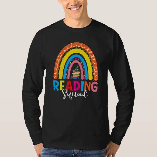 Book Reading Lover Bookish Bookworm Rainbow Readin T Shirt (Framsida)