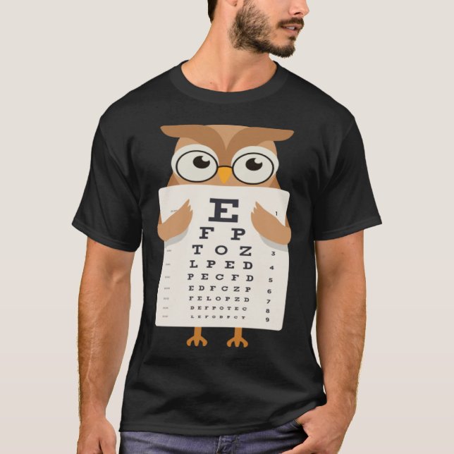 Book Reading Owl Bird Wisdom Smart T Shirt (Framsida)