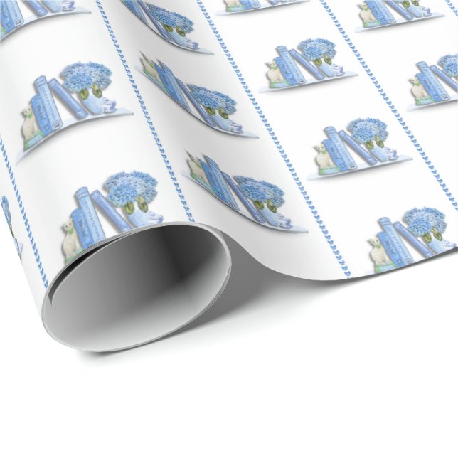 Book Shelf Wrapping Paper Presentpapper (Rullad Hörn)