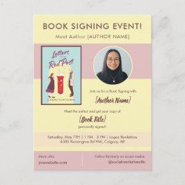 Book Signing Event Author Appearance Pastel Vykort
