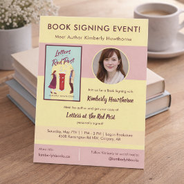 Book Signing Event Author Appearance Pastel  Vykort