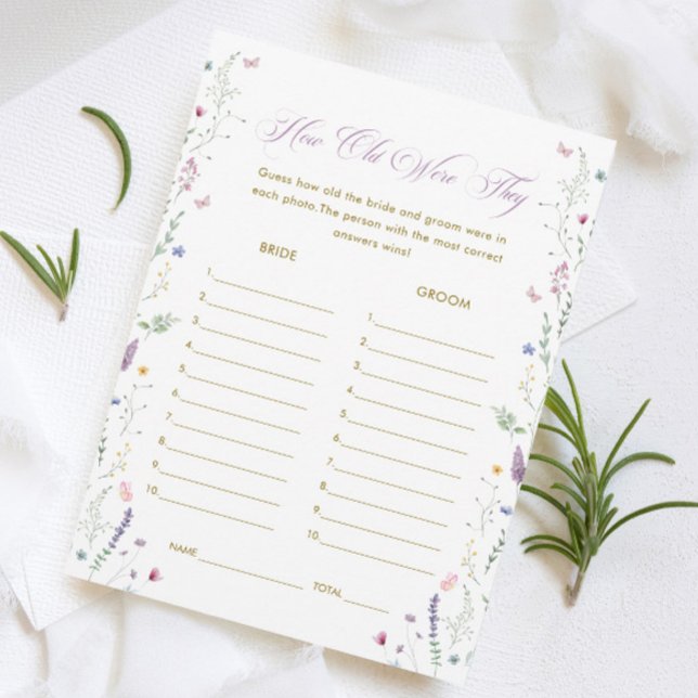 Book themed Bridal Shower Age Guessing Game Card Inbjudningar (Skapare uppladdad)