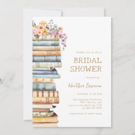 Book Themed Bridal Shower Inbjudningar
