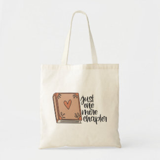 Book Tote Bag, Geschenkidee, Just one more chapter Tygkasse
