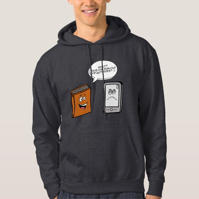 Book vs eBook Hoodie (Framsida)