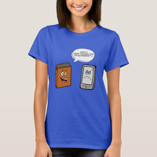 Book vs eBook T Shirt (Framsida)