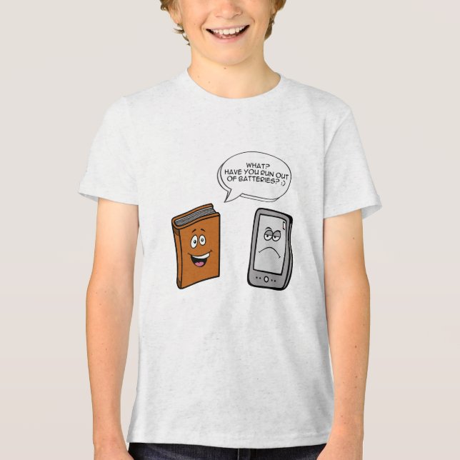 Book vs eBook T Shirt (Framsida)