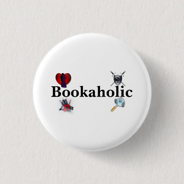 Bookaholic knäppas knapp (Framsida)