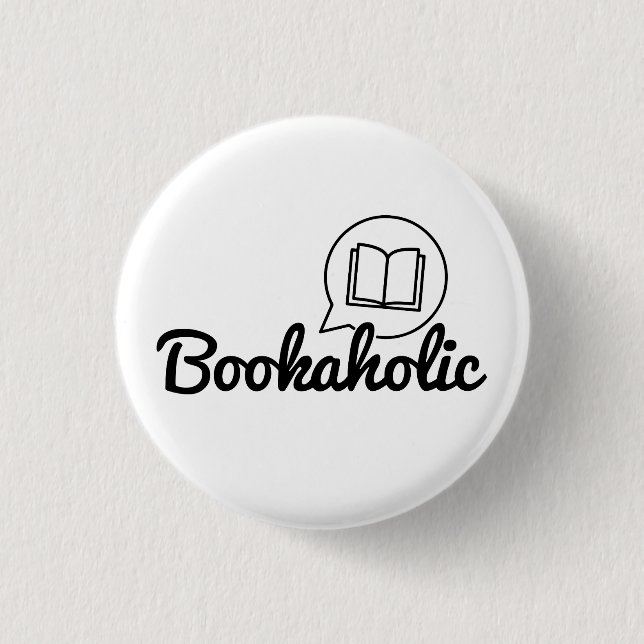 Bookaholltext bokmask Bok Älskare, citattläsning Knapp (Framsida)