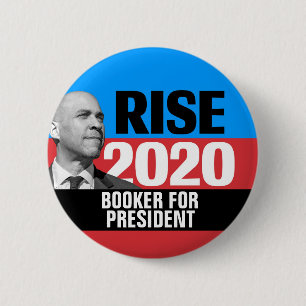 Booker för president knapp