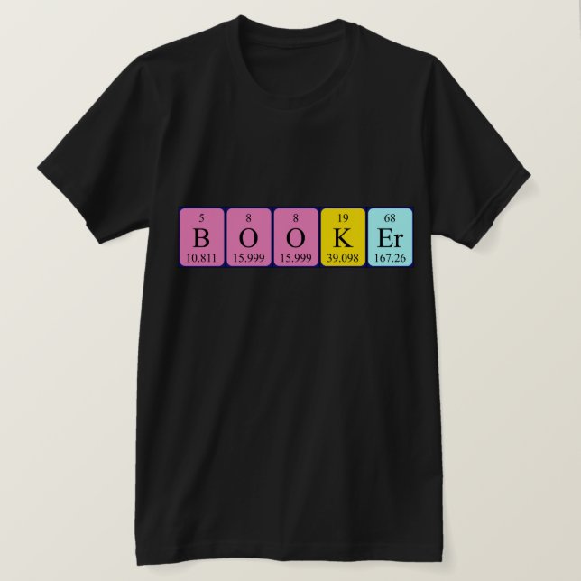 Booker Periodisk skjorta bord namn Tee Shirt (Design framsida)