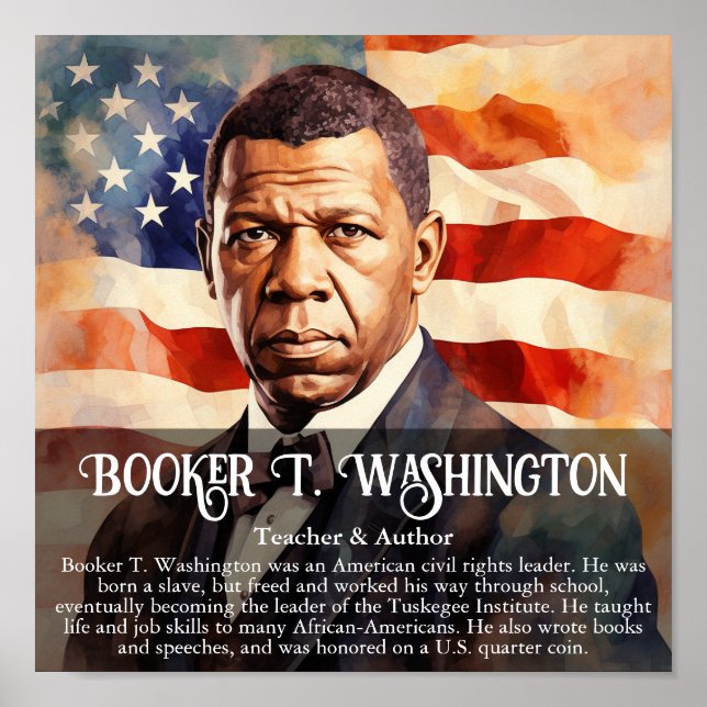 Booker T Washington Black History Month Classroom Poster (Framsidan)