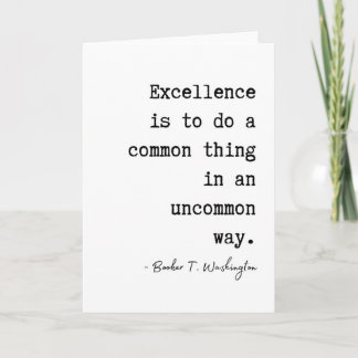 Booker T. Washington Excellence Studenten Card Kort