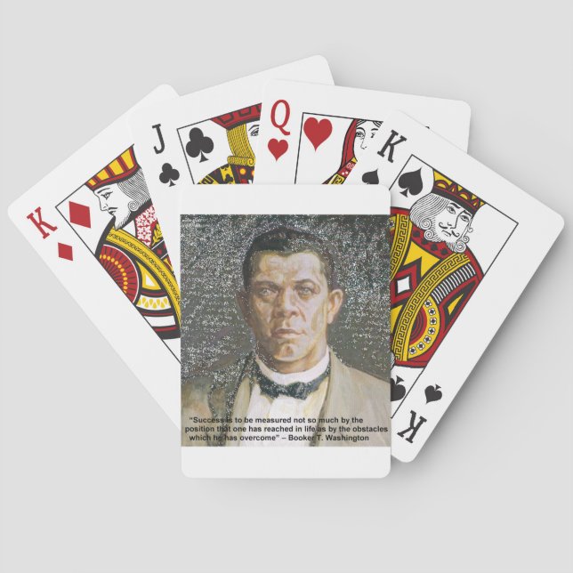 Booker T Washington & Framgångscitat Kortlek (Baksidan)