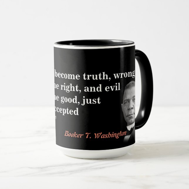 Booker T. Washington-offert på sanning, Höger, Bra Mugg (Framsida höger)